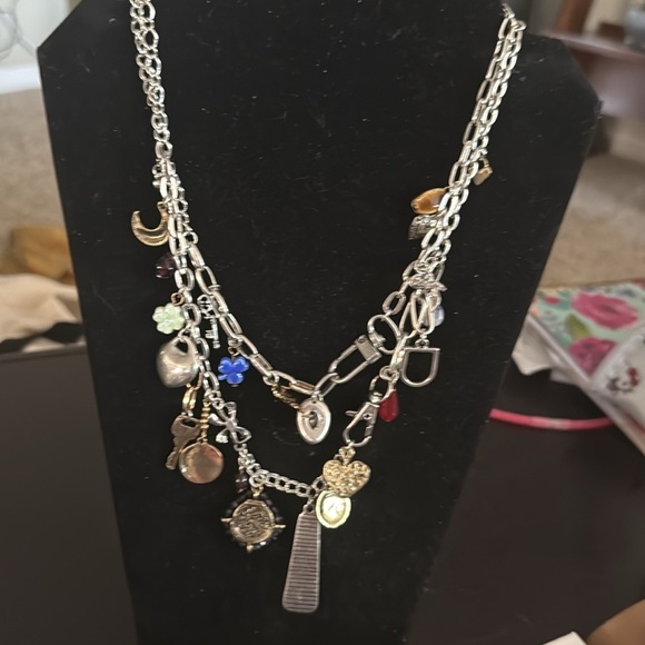 Free People NWT silver and Gold MAXAMILLION Charm Necklace w/ free gift - Picture 2 of 7